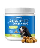 Dog Skin Relief Chews- Itch & Immunity Treats for Allergies - 120 Soft Chicken Flavor Chews - Buy Online on SooperMarket.com