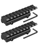 LONSEL Dovetail to Picatinny Rail Adapter - Low Profile Scope Riser - 2 Pack Converter for 11mm to 21mm Rails - Buy Online on SooperMarket.com