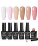 Beetles Gel Polish Set- 6 Colors Transparent Jelly Milky White Sheer Pink Nude Gel Ultimate Monochrome Collection, Soak off UV Gel Nail Polish Set Salon DIY Gel Nail Kit Back to School Nails Gifts A-Ultimate Monochrome - Buy Online on SooperMarket.com