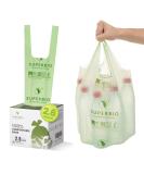 SUPERBIO 2.6 Gallon Compostable Handle Tie Garbage Bags, 100 Count, 1 Pack, Kitchen Trash Bag With Handle, Food Scrap Small Bags Certified by BPI and OK Compost Meeting ASTM D6400 Standards 100 Count (Pack of 1) - Buy Online on SooperMarket.com