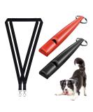 Fannas Dog Whistle - 2 Pack Adjustable High Frequency Dog Training Whistles with Free Pipe Band - Loud & Effective Recall Trainer - Black/Red - Buy Online on SooperMarket.com