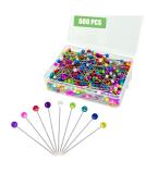 600PCS Sewing Pins Straight Pin for Fabric  Pearlized Ball Head Quilting Pins Long 1.5inch  Multicolor Corsage Stick Pins for Dressmaker  Jewelry DIY Decoration  Craft and Sewing Project 600pcs Colorful Head Pins - Buy Online on SooperMarket.com
