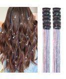 Hair Tinsel Pack of 12 Pcs Clip in Hair Tinsel 20 Inch Colorful Glitter Tinsel Hair Extensions Festival Gift Tinsel Fairy Hair Extension Party Dazzle Hair Accessories Strands Kit for Women Girls Kids(20 Inch 12Pcs Col... - Buy Online on SooperMarket.com