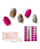 NAILOG Semi Cured Gel Nail Strips 34 pcs Salon-Quality Gel Nail Stickers Long Lasting Nail Wraps for Women with Soft Gel Finish Retro Jungle - Buy Online on SooperMarket.com