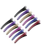 Sublaga Non-Slip Colorful Plastic Duckbill Hair Clips - 12 Pcs for Styling Women, Baby Kids, and Girls - 3.5 Inches (Frosted Color) - Buy Online on SooperMarket.com