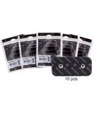 Compex Easy Snap Electrodes 2 x 4 Inch for Edge, Performance, Sport Elite, Wireless Muscle Stimulators - 5 Pack (10 Electrodes) - Black - Buy Online on SooperMarket.com