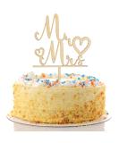 Wooden Mr and Mrs Cake Topper Wedding Cake Topper Bride and Groom Sign Wedding Engagement Cake Toppers Decoration Wedding Party Supplies (Style 2) - Buy Online on SooperMarket.com