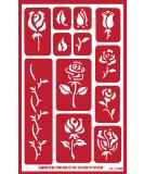 Armour Etch Over N Over Stencil Roses-Over 'N Glass Etching Stencil, Brown - Buy Online on SooperMarket.com
