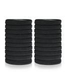 Sularpek 20 pieces of hair tie black 8mm rubber bands hair bands cotton hair tie strong stretch hair bands ponytail for girls women 1 piece (20 pack) - Buy Online on SooperMarket.com