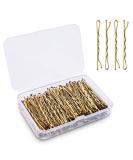 Hairpins 150 Pieces Wave Shape Hair Clips Metal Bobby Pins Hairpin Set for Children Girls Hair Accessories Hair Salon (Gold) - Buy Online on SooperMarket.com