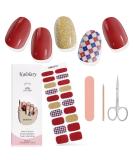 Kalolary Gel Nail Polish Strips Nail Gel Art Sticker Waterproof Full Nail Wraps Decal Sets with Scissors Nail File and Stick for Women Girls Nail Art Decor (UV/LED Lamp Required)-10 - Buy Online on SooperMarket.com