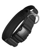 OneTigris Dog Collar with Metal Buckle for Dogs (Black M) M Black - Buy Online on SooperMarket.com