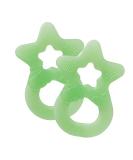 Dentistar Bei ring 2 Set | Soft Baby Teether for 3+ Months | Dental Aid & Massage | Made in Germany - Light Green - Buy Online on SooperMarket.com