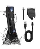 Premium Body Hair Trimmer for Men - Electric Razor for Pubic Armpits & Breasts with Charging Station - Buy Online on SooperMarket.com
