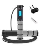 Digital Weighted Handle Jump Rope with Calorie Counter - Adjustable Speed Skipping Rope for Training Fitness - Men, Women, Kids - Black - Buy Online on SooperMarket.com
