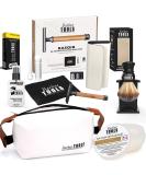Buy Premium Barber Tools Razor Set | Complete Shaving Kit with 40 Double Blades Soap Balm & Storage Bag - International Shipping Available - Buy Online on SooperMarket.com