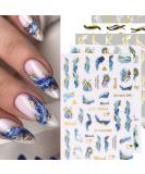 12 Sheets Nail Art Stickers Decals White Black Gold Stripe Line Nail Decals Self-Adhesive Marble Wave Nail art Supplies for Nail DIY Decoration 3D Adhesive Nail Accessories for Women French Nail Design Marble Nail Sticker Self-Adhesive - Buy Online on SooperMarket.com