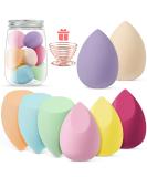 AUAUY 8 Pcs Makeup Sponge Blender Set Beauty Sponge Makeup Sponges for Foundation Multi-color Makeup Sponge Set With 1 holder 1 Storage Tank for Liquid Cream and Powder (3 Shapes) 8pcs-3Shapes - Buy Online on SooperMarket.com