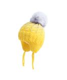 Warm Winter Hat for Baby Boys Girls | Toddler Knit Earflap Beanie 6-12 Months Yellow - Buy Online on SooperMarket.com