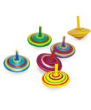 small foot wooden spinning top six pieces with colorful paintings and patterns color effect when spinning from 3 years 1730 6 x 6 x 6 cm - Buy Online on SooperMarket.com