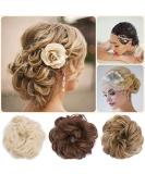 Scrunchy Scrunchie Bun Updo Hairpiece Hair Ribbon Ponytail Extensions Hair Extensions Wavy Curly Messy Hair Bun Donut Hair Chignons Hair Piece Wig Gold Blonde mix Bleach Blonde Modern Gold Blonde mix Bleach Blonde - Buy Online on SooperMarket.com