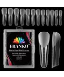 EBANKU 120 PCS Clear Matte Dual Nail Forms for Acrylic Stiletto Nail Extensions | Nail Art Salon Design Tools - Buy Online on SooperMarket.com