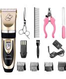 Sminiker Professional Rechargeable Cordless Pet Grooming Clippers - Perfect for Dogs, Cats, Horses - Includes Comb Guides - Pet Grooming Kit - Buy Online on SooperMarket.com