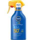 NIVEA Sun Kids Protection & Care 5in1 skin protection LSF 50+ sun spray (250 ml) high sun protection with organic almond oil extra waterproof sunscreen for sensitive skin - Buy Online on SooperMarket.com