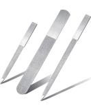 3 Pieces Diamond Nail File Set Stainless Steel Double Side Nail File Metal Sapphire Buffer File Manicure Files Natural Nail Emery Boards for Salon Home and Travel Women Men (Silver) 3 Piece Set - Buy Online on SooperMarket.com