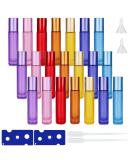 HPAMBA 10ML Essential Oils Roller Bottles - 21 Piece Set | Glass Roll-On Bottles with Stainless Steel Roller Balls for Aromatherapy & Perfume - Buy Online on SooperMarket.com