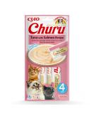 Inaba Churu Puree Katzen -Leckerli - Cat paste to feed from the hand - Delicious cat snacks for licking - cat sticks with tuna and salmon - 1 pack / 4 sticks tuna & salmon 56 ml (1 Pack) - Buy Online on SooperMarket.com
