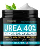 Urea Cream 40 Percent for Feet - 40% Urea Foot Repair Lotion - Maximum Strength For Dry Cracked Heels - 2% Salicylic Acid, Shea Butter, Tea Tree Oil, Vitamin E - Hand Dry Skin Callus Remover, 5.29 oz - Buy Online on SooperMarket.com