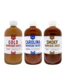 Lillie's Q BBQ Sauce Variety Pack - Gluten-Free Gourmet Set with Carolina, Gold, and Smoky BBQ Sauces (20-21 oz) | 3-Pack - Buy Online on SooperMarket.com