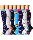 7 Pairs Compression Socks for Men & Women - Ideal for Running Sports Travel & Nurses - S-M Compression Stockings - Buy Online on SooperMarket.com