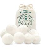 Eco-Friendly Dryer Balls - Echoss XXL 6-Pack | 100% Sheep Wool Tumble Dryer Balls for Reduced Drying Time Natural Fabric Softener & Anti-Static Effect - Buy Online on SooperMarket.com