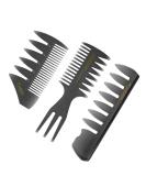Phoetya 3pcs Professional Styling Comb Set | Retro Detangler Hairbrush for Men | Hair Care Accessories | Perfect for Long Hair & Showers - Buy Online on SooperMarket.com