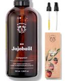 Bionoble jojoba oil organic 100ml - 100% pure natural and cold -pressed - face body hair beard nails - vegan and cruelty free - jojoba oil - glass bottle + pipette 100 ml (1 Pack) - Buy Online on SooperMarket.com