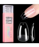 AILLSA Ballerina Nail Tips - Half Matte Soft Gel Full Cover False Nails - 360PCS Short Ballerina, 12 Sizes - DIY Valentine Gift - Buy Online on SooperMarket.com