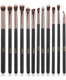 MSQ Eye Makeup Brushes 12pcs Eyeshadow Brushes Rose Gold Makeup Brushes Set with Soft Synthetic Hairs & Real Wood Handle for Eyeshadow, Blending, Eyebrow, Eyeliner (Rose Gold) 1Rose Gold Standard - Buy Online on SooperMarket.com