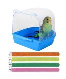 PINVNBY Parrot Bird Bath Box with Perches Stand - Ideal for Small Birds - 5 PCS Random Color - Buy Online on SooperMarket.com