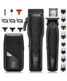 Suttik Professional Hair Clippers for Men - 3 in 1 Cordless Hair Cutting Kit with LED Display Electric Razor & Trimmers Set - Perfect Gift for Men - Buy Online on SooperMarket.com