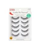 KISS Looks So Natural False Eyelashes Shy' 12 mm Includes 5 Pairs Of Lashes Contact Lens Friendly Easy to Apply Reusable Strip Lashes Glue On - Buy Online on SooperMarket.com