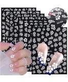 White Flower Nail Stickers - 3D Self Adhesive Floral Decals for DIY Nail Art - Buy Online on SooperMarket.com