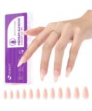 Gelike EC 240PCS Colored Gel X Nail Tips Medium Almond 2 in 1 X-Coat Tips - Sheer Nude | 12 Sizes for Salon & Home DIY - Buy Online on SooperMarket.com