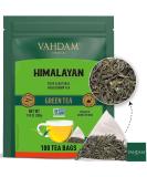 VAHDAM Green Tea Leaves from Himalayas (100 Green Tea Bags) Non GMO Gluten Free Naturally High Grown | Whole Loose-Leaf Tea Bags | Resealable Ziplock Pouch Himalayan Green Tea - Buy Online on SooperMarket.com