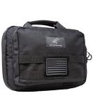 Exos Double Pistol Case with Multiple Compartments and USA Flag Patch - Black - Buy Online on SooperMarket.com