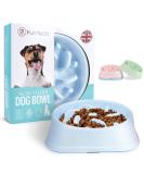 Purrfects Slow Feeder Dog Bowl (Sky Blue) - Anti Choke Anti Bloat - Dog slow feeder dog feeders to slow feeding dog bowls - Buy Online on SooperMarket.com