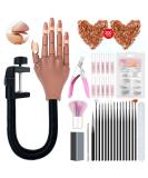 Saviland Flexible Practice Hand for Acrylic Nails | Manicure Training Kit for Beginners with 200 Nail Tips and Accessories - Buy Online on SooperMarket.com