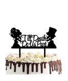 Till Death Do Us Part Cake Topper- Acrylic Mr and Mrs Skull Wedding Cake Topper Halloween Party Decorations Day of the Dead Sign - Buy Online on SooperMarket.com