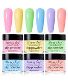 Neon Dip Powder Set - Honey Joy 6 Colors - Nail Art Manicure DIY - Salon Quality - Perfect Gift for Women - No Need for Nail Lamp - 10g/box - Buy Online on SooperMarket.com